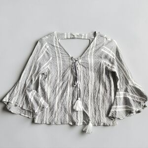 En Creme Boho Style Blouse-Size Small